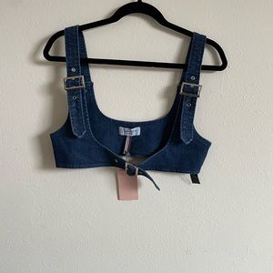nwt denim corset